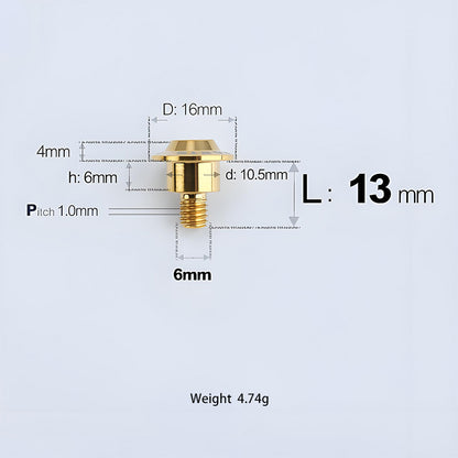 M6x11-45mm Gold Titanium Shoulder Bolts for Motorcycle