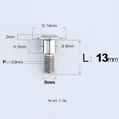 M5x10-36.5mm Titanium Shoulder Bolts for Motorcycle - TI