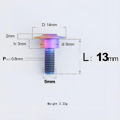 M5x10-36.5mm Titanium Shoulder Bolts for Motorcycle - Candy