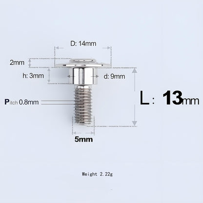 M5x10-36.5mm Titanium Shoulder Bolts for Motorcycle - TI