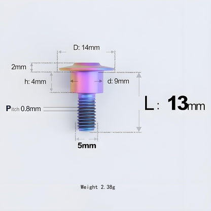 M5x10-36.5mm Titanium Shoulder Bolts for Motorcycle - Candy