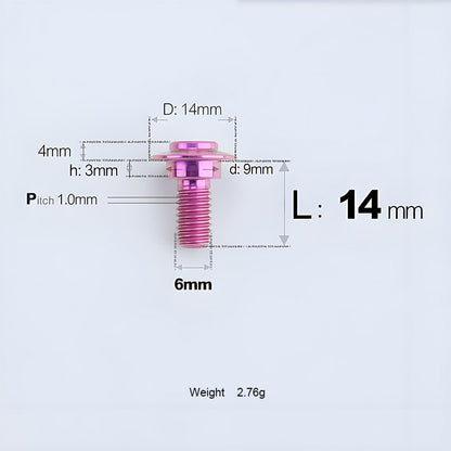 M6x11-45mm Titanium Shoulder Bolts for Motorcycle -  Purple