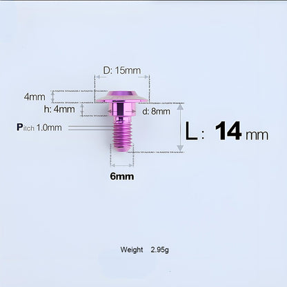 M6x11-45mm Titanium Shoulder Bolts for Motorcycle -  Purple