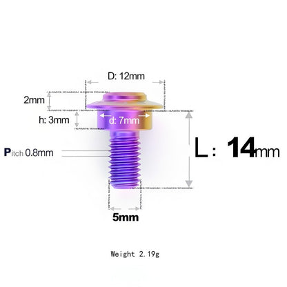 M5x10-36.5mm Titanium Shoulder Bolts for Motorcycle - Candy