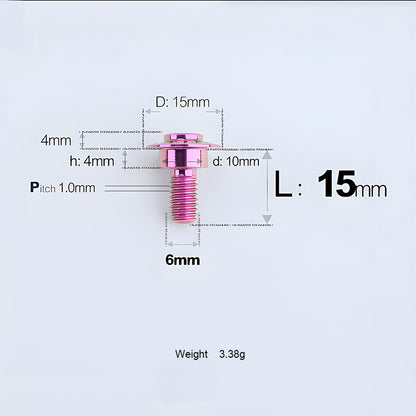 M6x11-45mm Titanium Shoulder Bolts for Motorcycle -  Purple