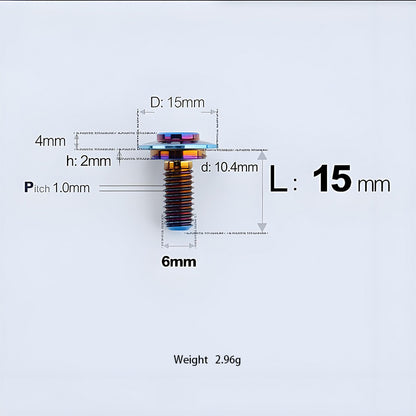 M6x11-45mm Titanium Shoulder Bolts for Motorcycle -  Blue