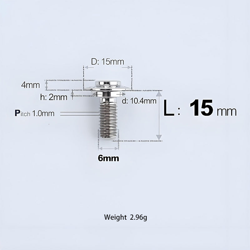 M6x11-45mm Titanium Shoulder Bolts for Motorcycle -  TI