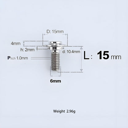 M6x11-45mm Titanium Shoulder Bolts for Motorcycle -  TI