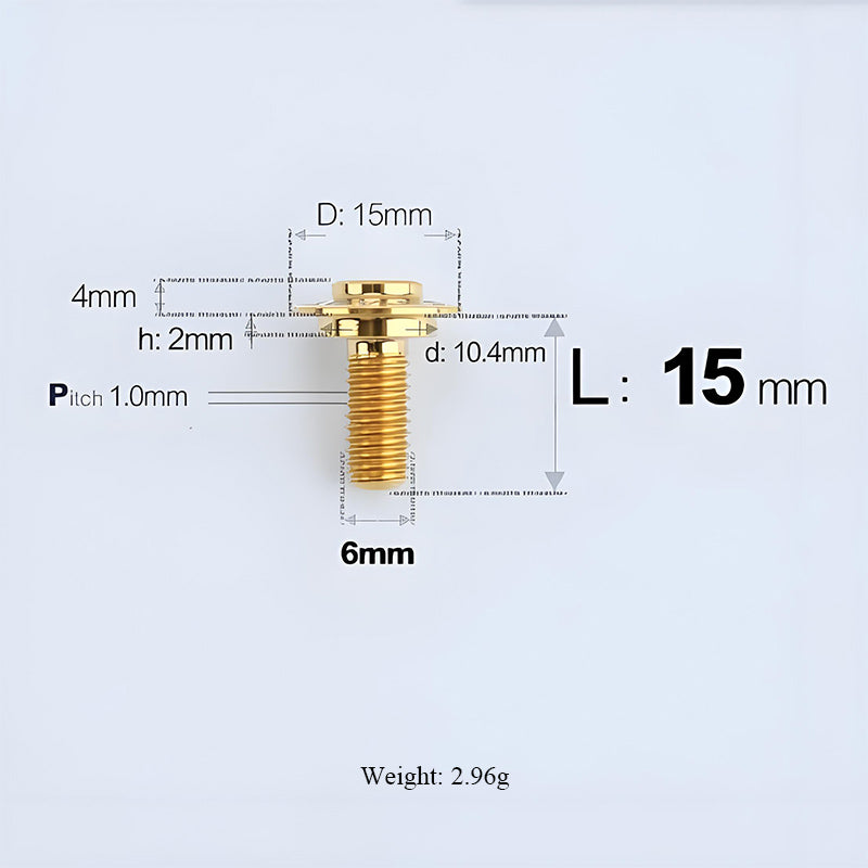 M6x11-45mm Gold Titanium Shoulder Bolts for Motorcycle