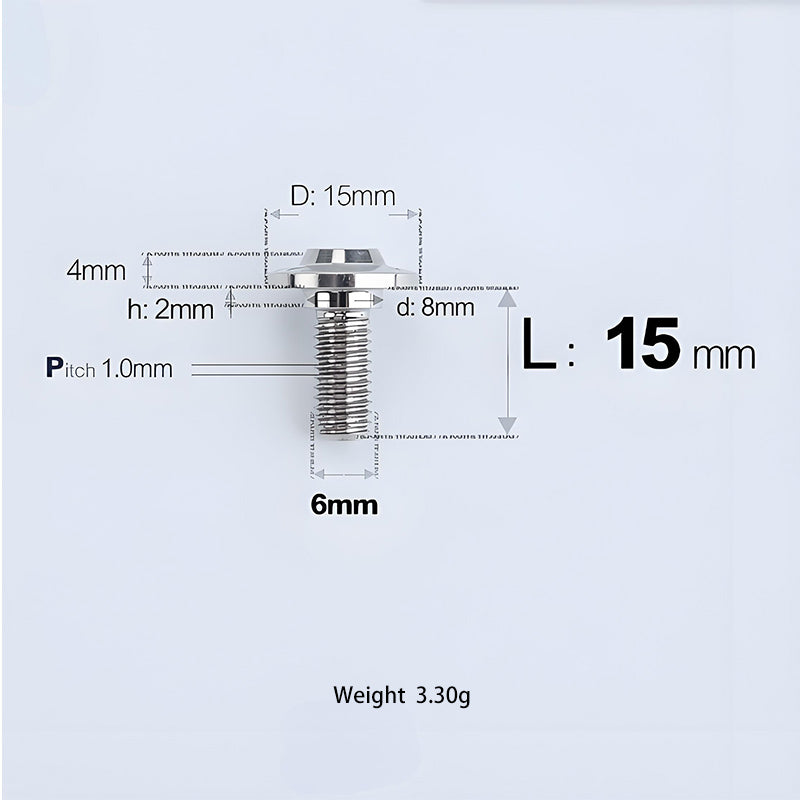 M6x11-45mm Titanium Shoulder Bolts for Motorcycle -  TI