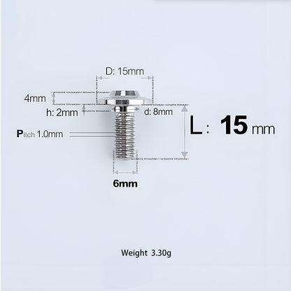 M6x11-45mm Titanium Shoulder Bolts for Motorcycle -  TI