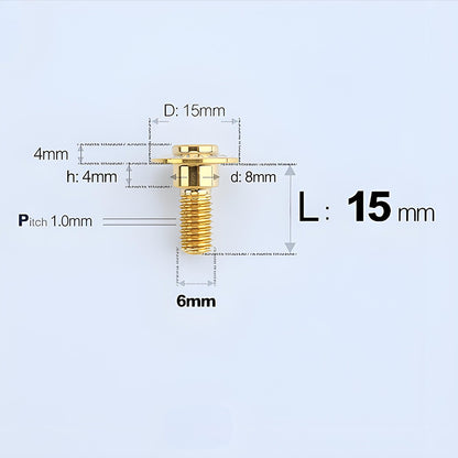 M6x11-45mm Gold Titanium Shoulder Bolts for Motorcycle