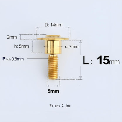 M5x10-36.5mm Titanium Shoulder Bolts for Motorcycle - Gold
