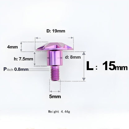 M5x10-36.5mm Titanium Shoulder Bolts for Motorcycle - Purple