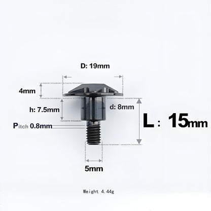 M5x10-36.5mm Titanium Shoulder Bolts for Motorcycle - Black