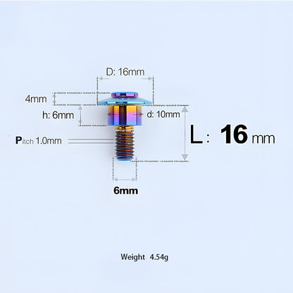 M6x11-45mm Titanium Shoulder Bolts for Motorcycle -  Blue