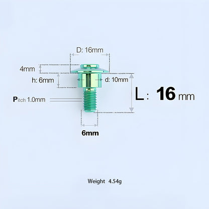 M6x11-45mm Titanium Shoulder Bolts for Motorcycle -  Green