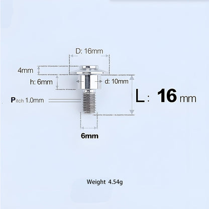 M6x11-45mm Titanium Shoulder Bolts for Motorcycle -  TI