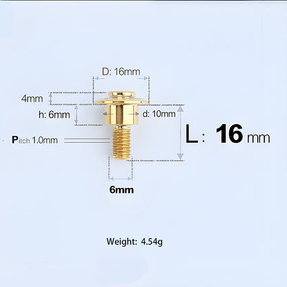 M6x11-45mm Gold Titanium Shoulder Bolts for Motorcycle