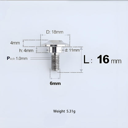 M6x11-45mm Titanium Shoulder Bolts for Motorcycle -  TI