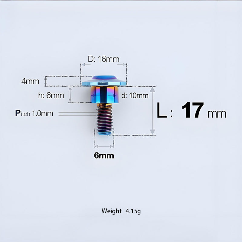 M6x11-45mm Titanium Shoulder Bolts for Motorcycle -  Blue