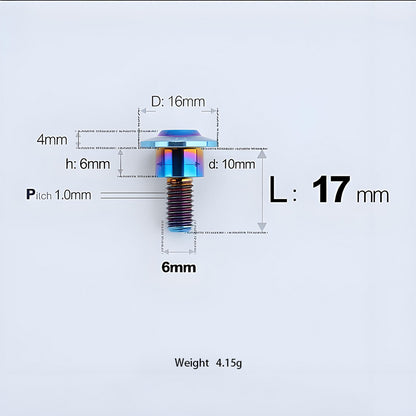 M6x11-45mm Titanium Shoulder Bolts for Motorcycle -  Blue