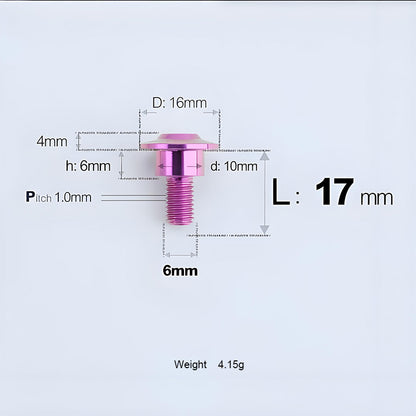 M6x11-45mm Titanium Shoulder Bolts for Motorcycle -  Purple