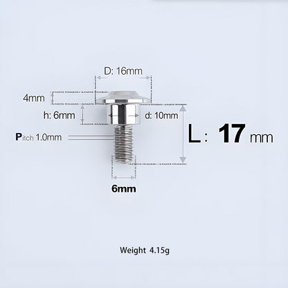 M6x11-45mm Titanium Shoulder Bolts for Motorcycle -  TI