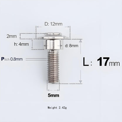 M5x10-36.5mm Titanium Shoulder Bolts for Motorcycle - TI