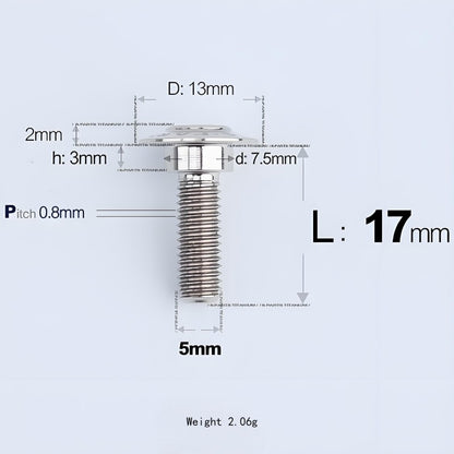 M5x10-36.5mm Titanium Shoulder Bolts for Motorcycle - TI