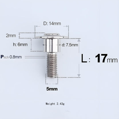 M5x10-36.5mm Titanium Shoulder Bolts for Motorcycle - TI