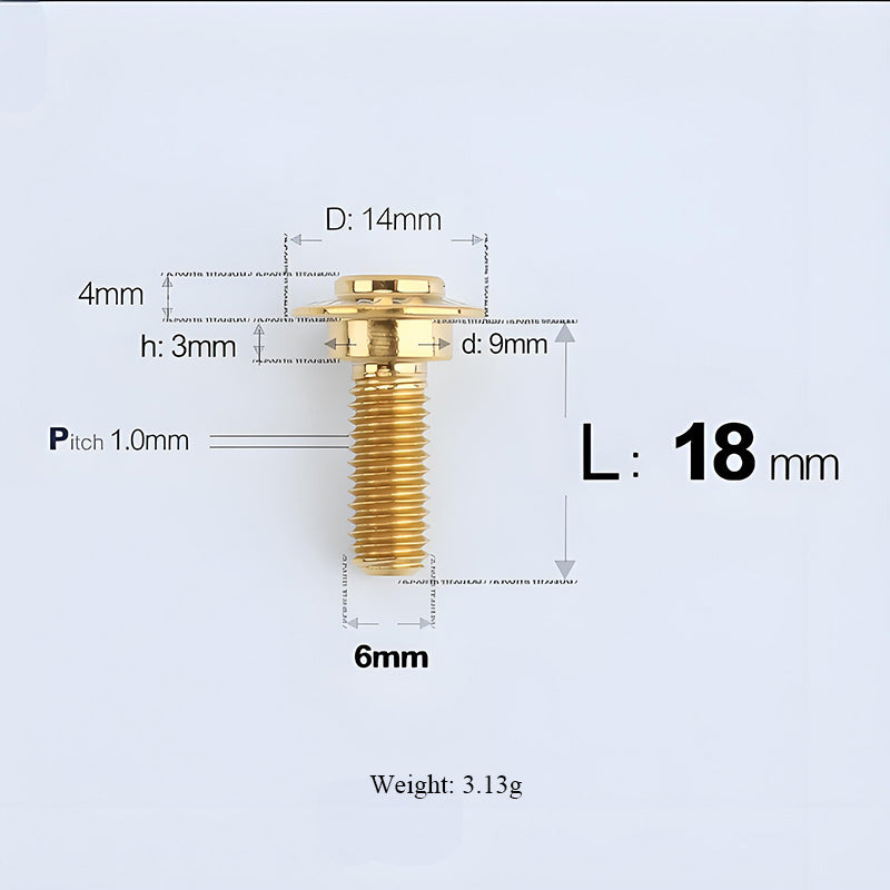 M6x11-45mm Gold Titanium Shoulder Bolts for Motorcycle