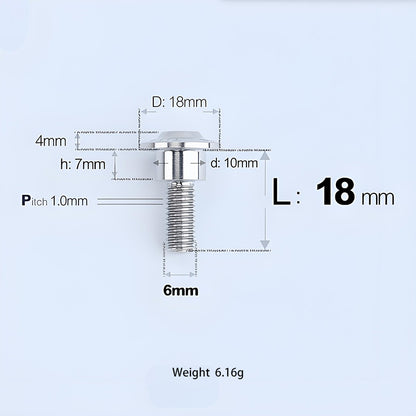 M6x11-45mm Titanium Shoulder Bolts for Motorcycle -  TI