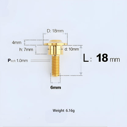 M6x11-45mm Gold Titanium Shoulder Bolts for Motorcycle
