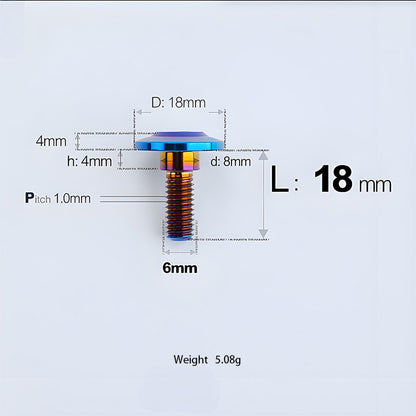 M6x11-45mm Titanium Shoulder Bolts for Motorcycle -  Blue