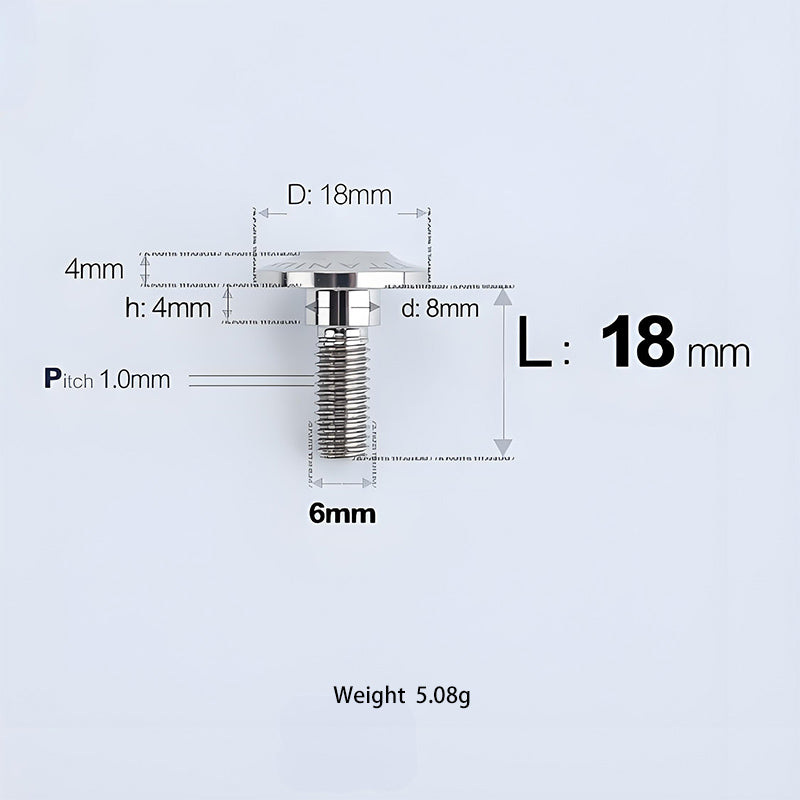 M6x11-45mm Titanium Shoulder Bolts for Motorcycle -  TI