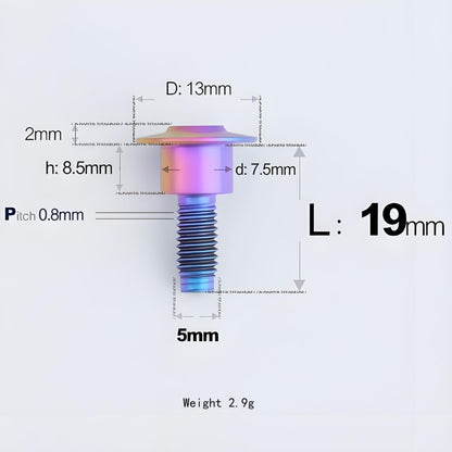 M5x10-36.5mm Titanium Shoulder Bolts for Motorcycle - Candy