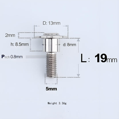 M5x10-36.5mm Titanium Shoulder Bolts for Motorcycle - TI