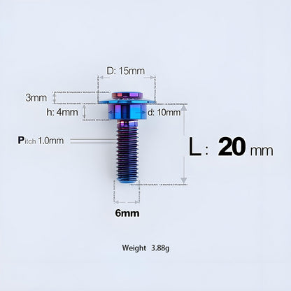 M6x11-45mm Titanium Shoulder Bolts for Motorcycle -  Blue