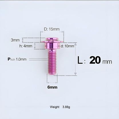 M6x11-45mm Titanium Shoulder Bolts for Motorcycle -  Purple