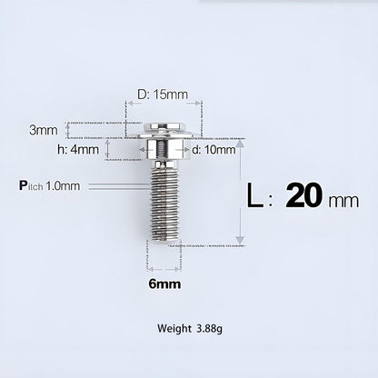 M6x11-45mm Titanium Shoulder Bolts for Motorcycle -  TI