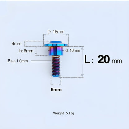 M6x11-45mm Titanium Shoulder Bolts for Motorcycle -  Blue