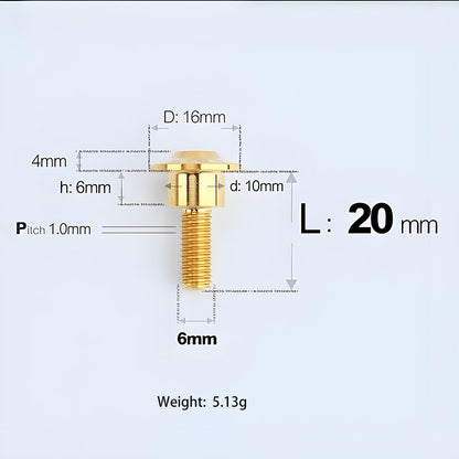 M6x11-45mm Gold Titanium Shoulder Bolts for Motorcycle