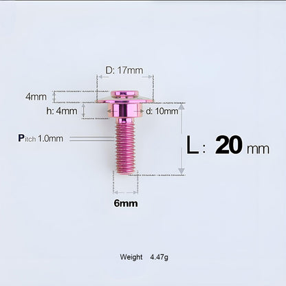 M6x11-45mm Titanium Shoulder Bolts for Motorcycle -  Purple