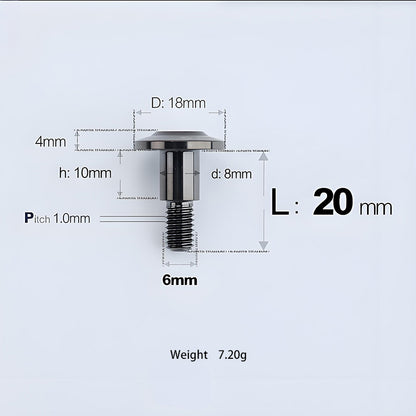 M6x11-45mm Titanium Shoulder Bolts for Motorcycle -  Black