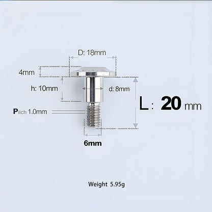M6x11-45mm Titanium Shoulder Bolts for Motorcycle -  TI