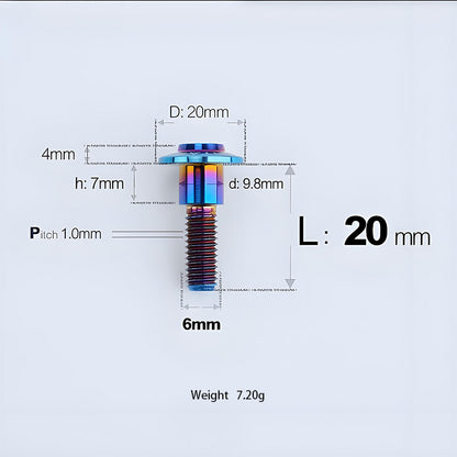 M6x11-45mm Titanium Shoulder Bolts for Motorcycle -  Blue