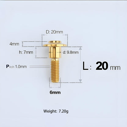 M6x11-45mm Gold Titanium Shoulder Bolts for Motorcycle