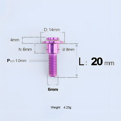M6x11-45mm Titanium Shoulder Bolts for Motorcycle -  Purple