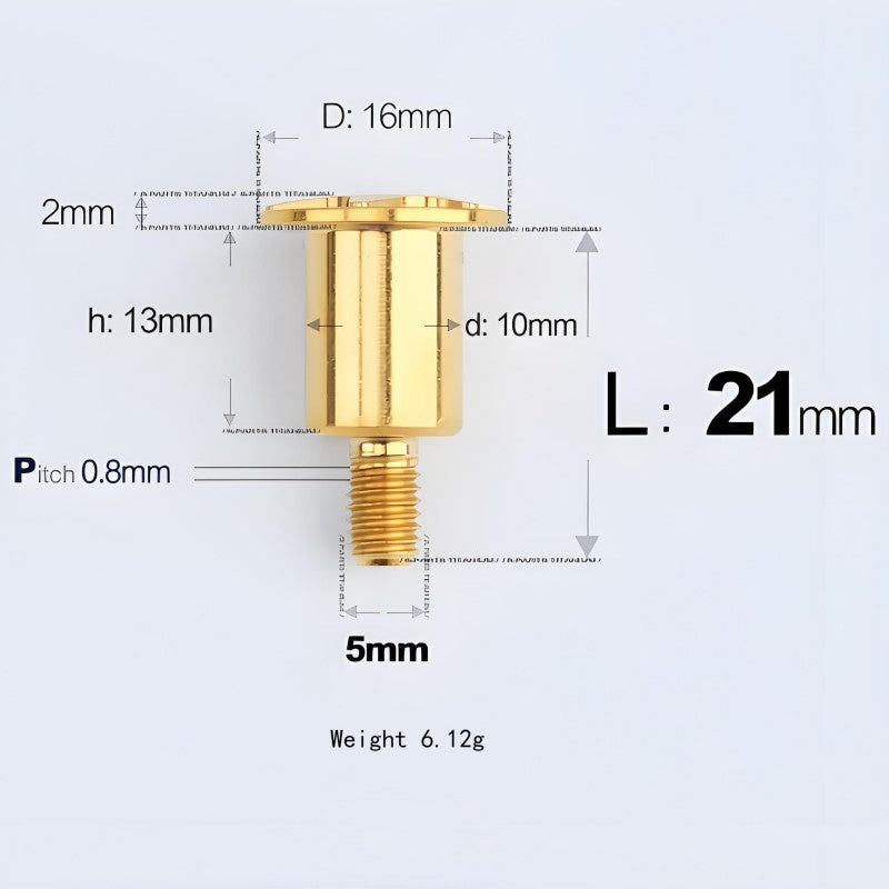 M5x10-36.5mm Titanium Shoulder Bolts for Motorcycle - Gold